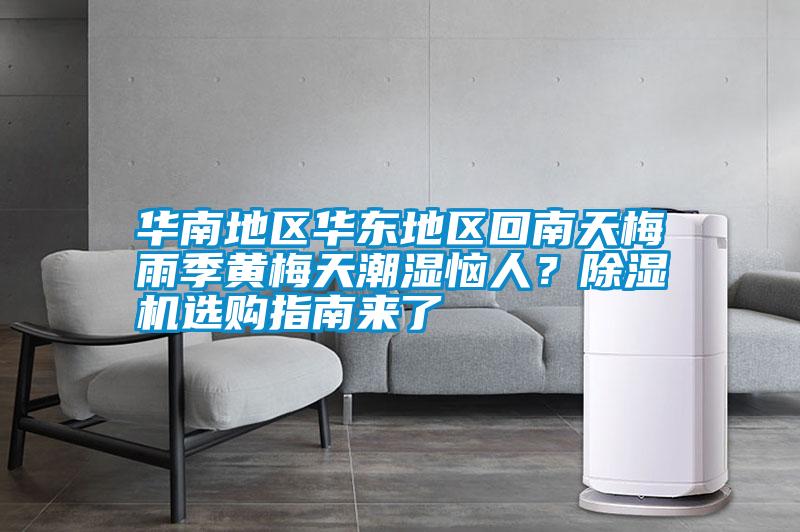 華南地區華東地區回南天梅雨季黃梅天潮濕惱人？除濕機選購指南來了