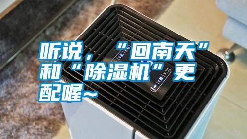 聽(tīng)說(shuō)，“回南天”和“除濕機(jī)”更配喔~