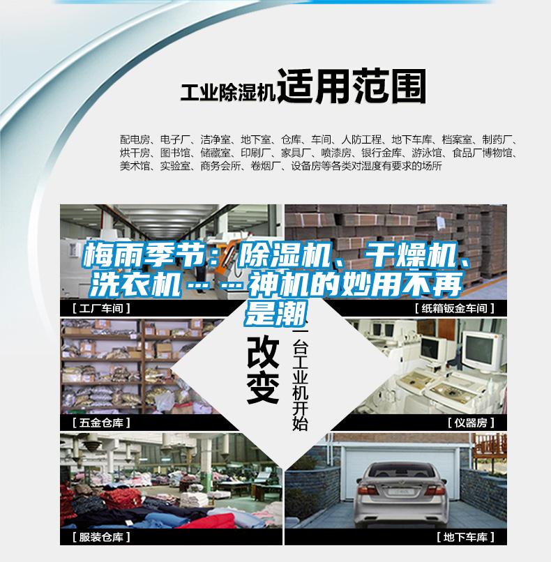 梅雨季節：除濕機、干燥機、洗衣機……神機的妙用不再是潮