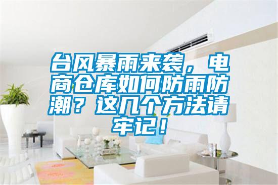 臺(tái)風(fēng)暴雨來(lái)襲，電商倉(cāng)庫(kù)如何防雨防潮？這幾個(gè)方法請(qǐng)牢記！
