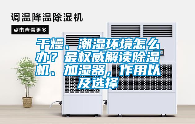 干燥、潮濕環(huán)境怎么辦?最權(quán)威解讀除濕機、加濕器,作用以及選擇