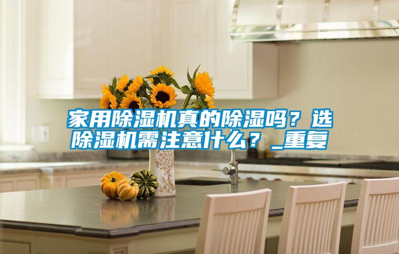 家用除濕機真的除濕嗎?選除濕機需注意什么?_重復