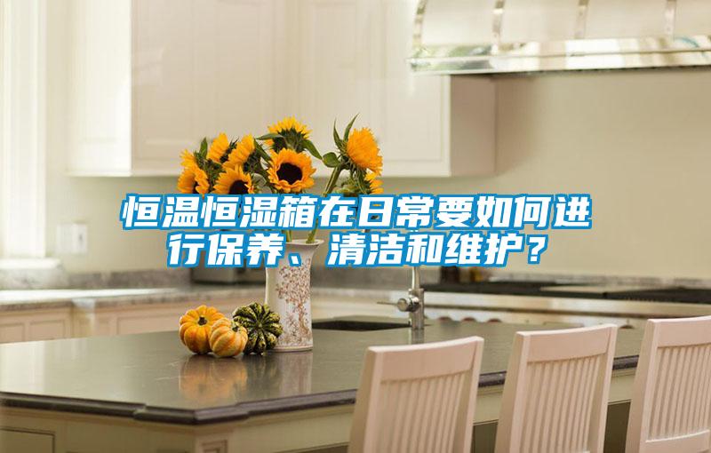 恒溫恒濕箱在日常要如何進行保養、清潔和維護？