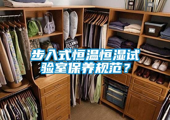步入式恒溫恒濕試驗室保養規范?