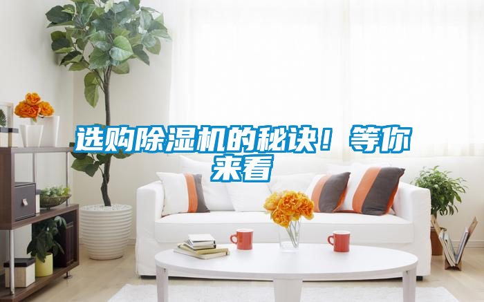 選購(gòu)除濕機(jī)的秘訣！等你來(lái)看