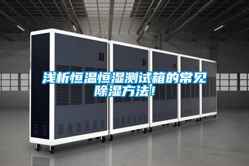淺析恒溫恒濕測試箱的常見除濕方法!
