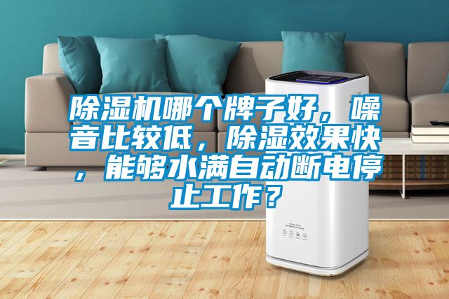 除濕機哪個牌子好,噪音比較低,除濕效果快,能夠水滿自動斷電停止工作?